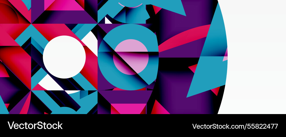 Abstract geometric composition with interlocking Abstract geometric composition with interlocking vector image