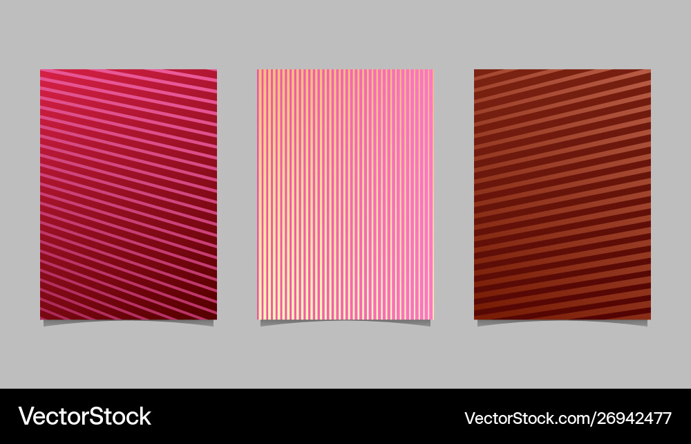 Abstract gradient line flyer template design set Abstract gradient line flyer template design set vector image