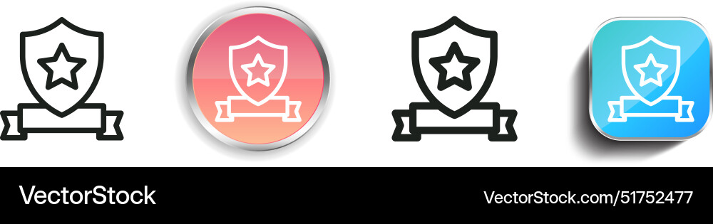 Badge icon thin linear regular and button style Badge icon thin linear regular and button style Vector Image