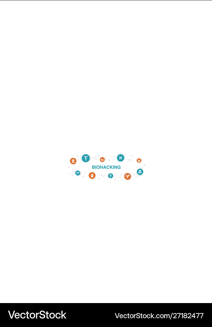 Biohacking Wellness: 10 Steps vector image