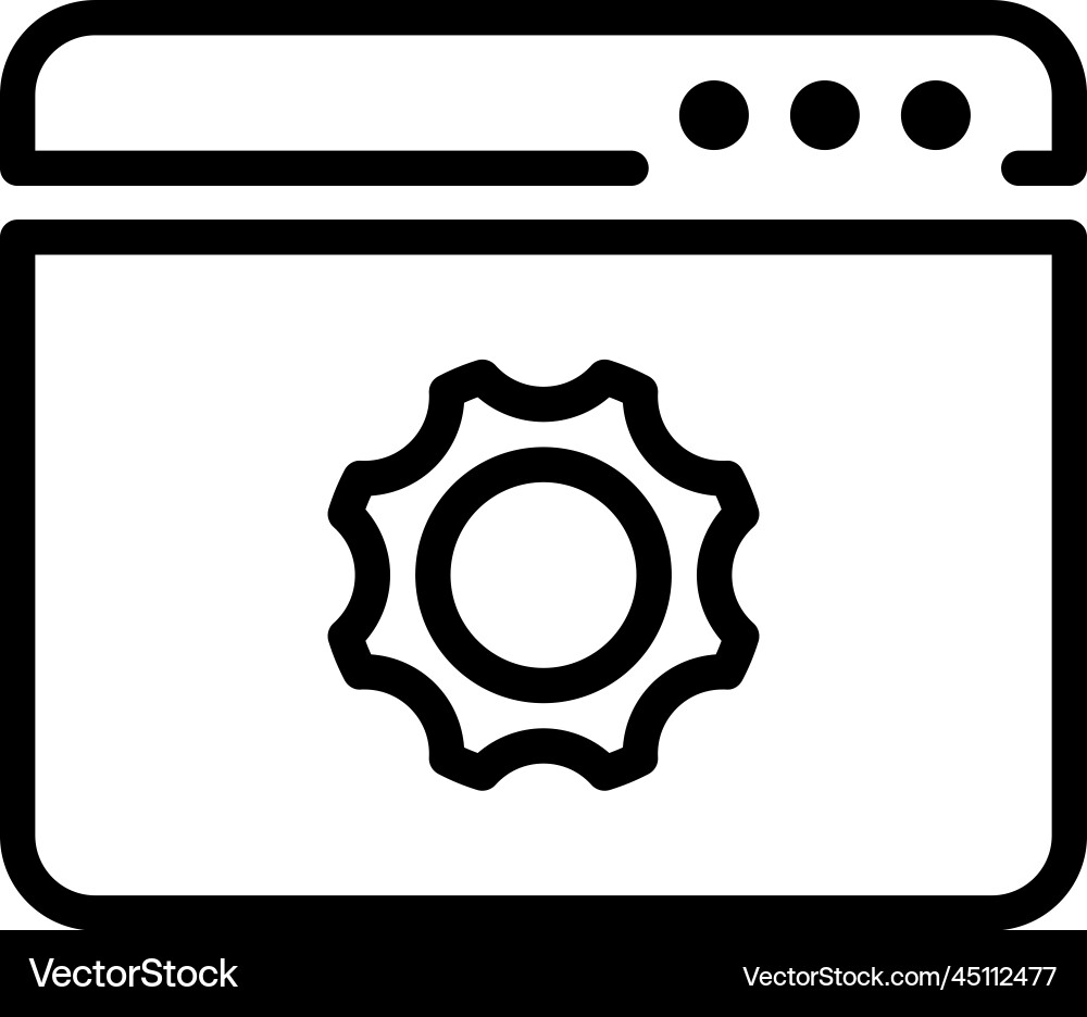 Browser setting icon vector image