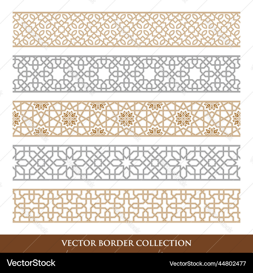 Collection of borders and decorative elements vector image