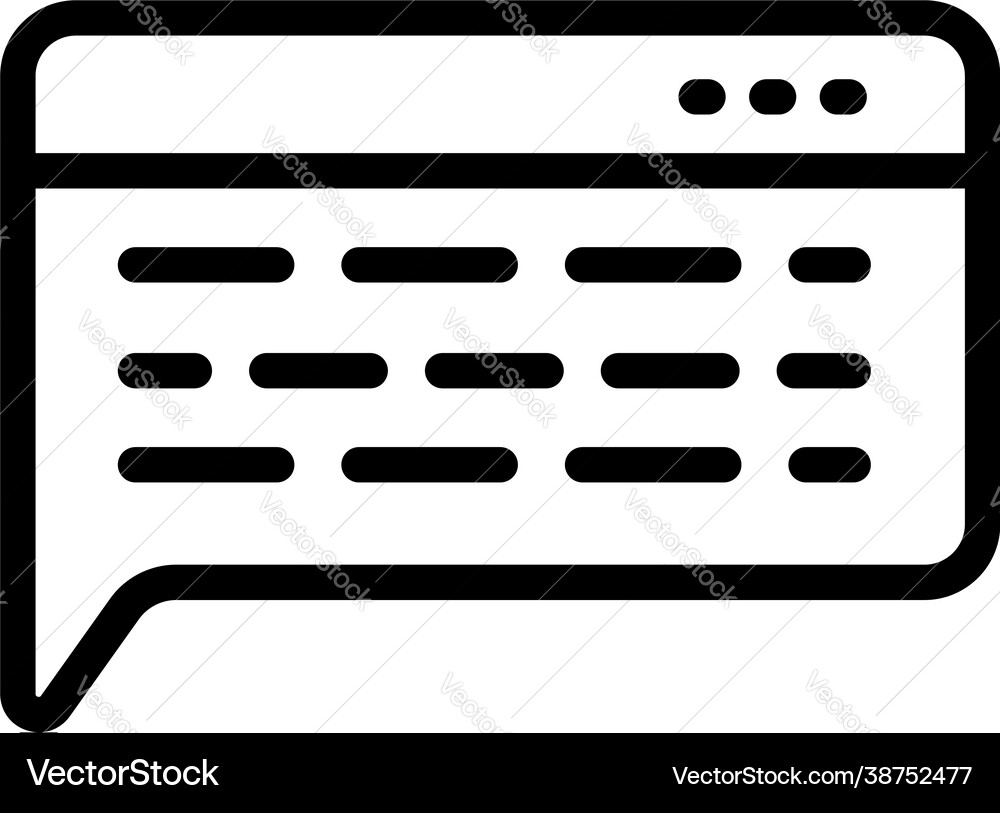Computer chatbot icon outline style Computer chatbot icon outline style vector image