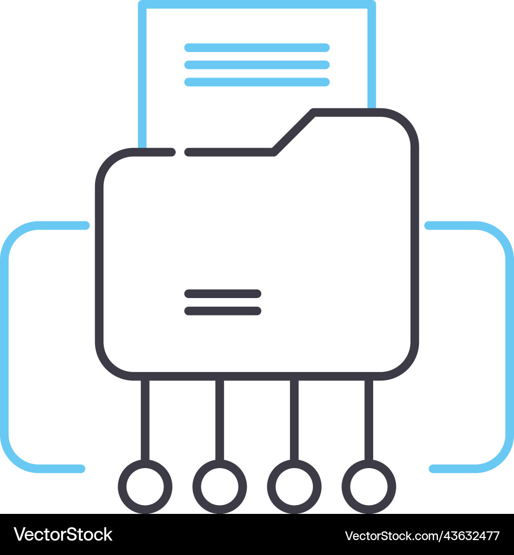 Data structure line icon outline symbol Data structure line icon outline symbol vector image