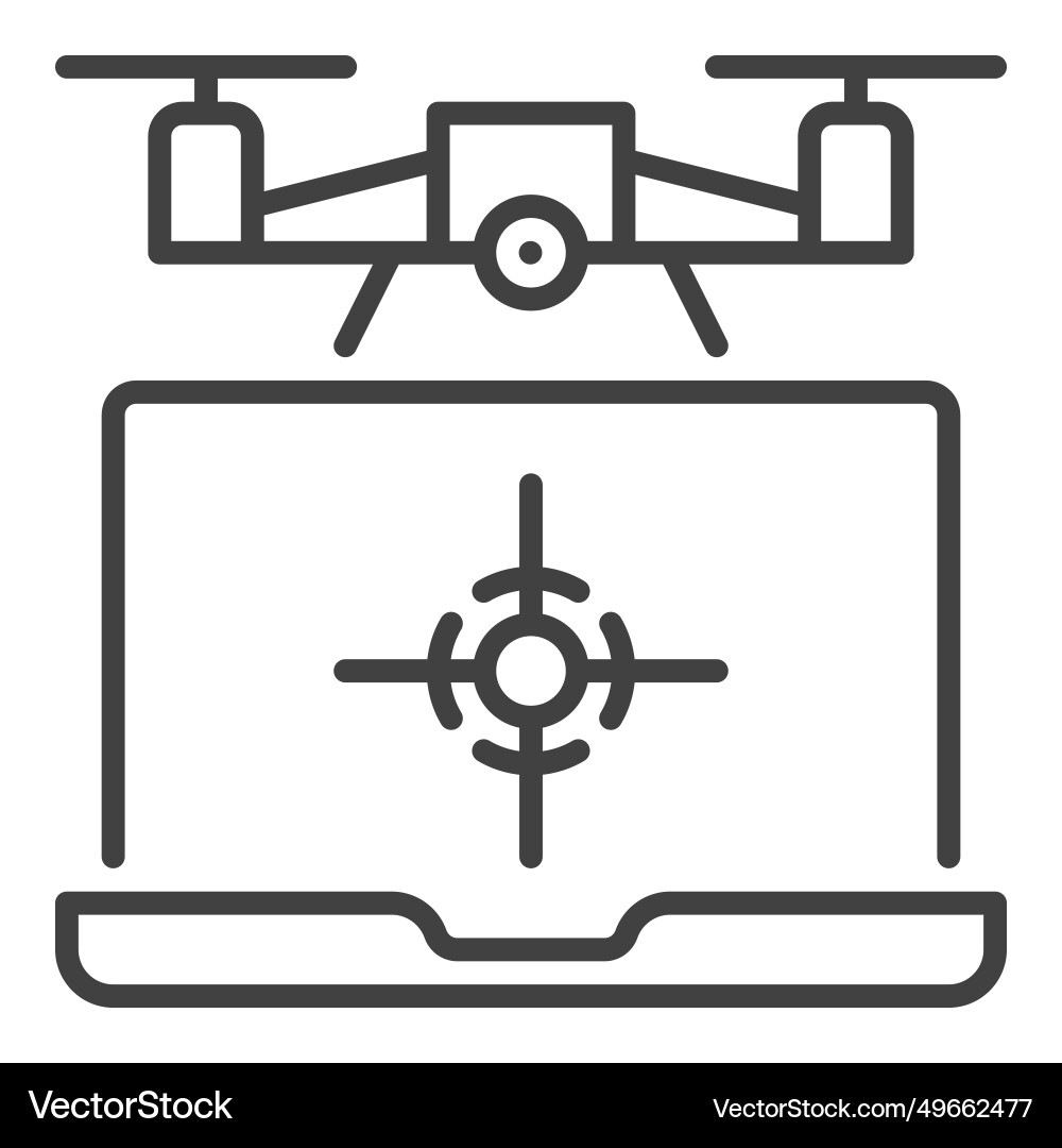 Drone with laptop computer quadcopter concept Drone with laptop computer quadcopter concept vector image