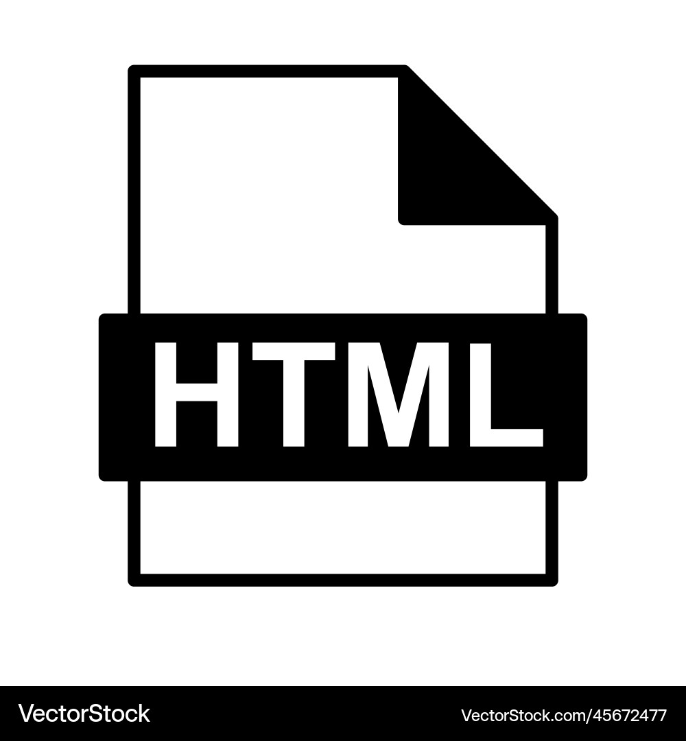 Einfaches HTML-Datei-Symbol oder Code-Daten vektorbild