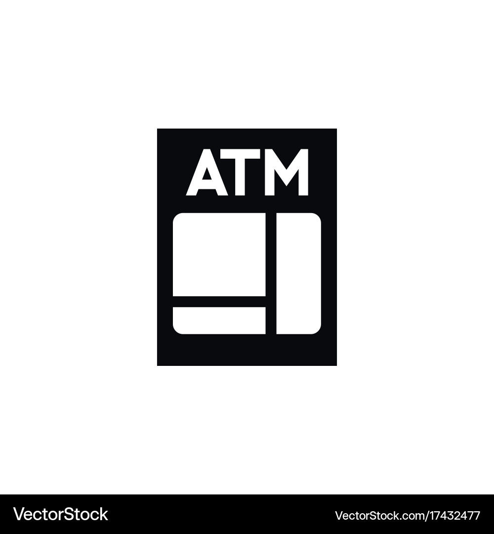 Isolated atm icon banking element can vector image