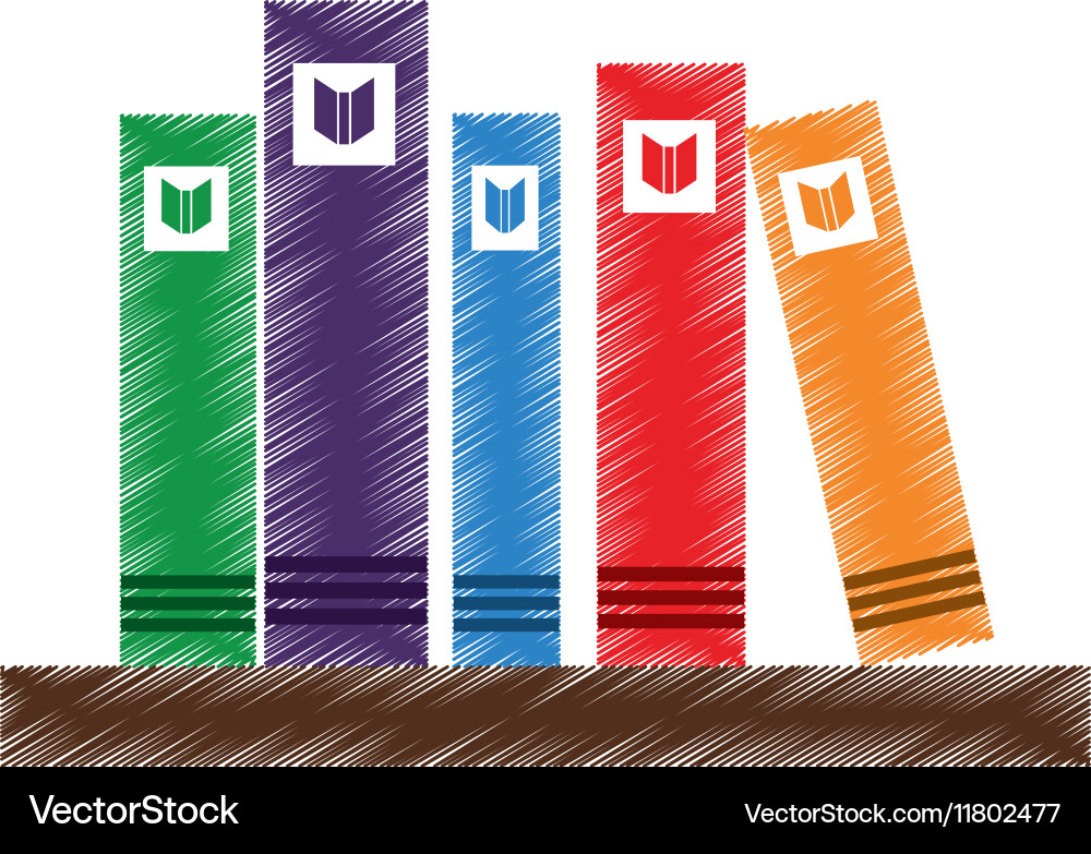 Isolated Bookshelf Icon vector image
