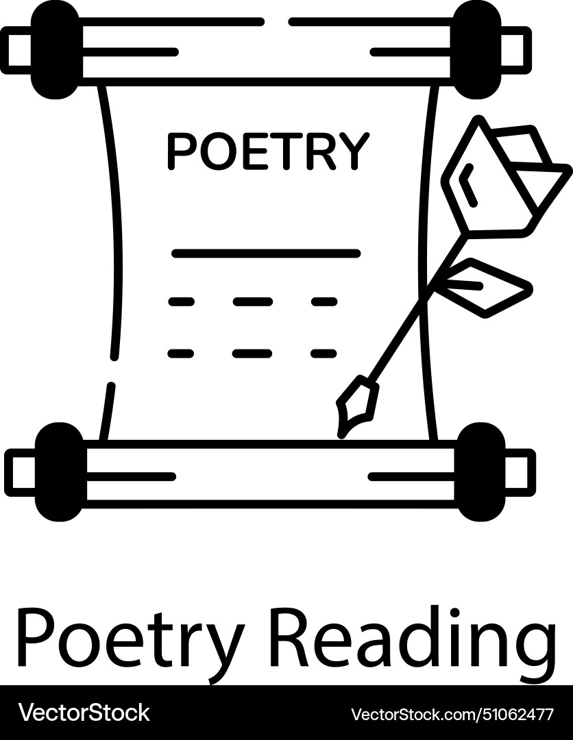 Linear icons depicting creative writing Royalty Free Vector