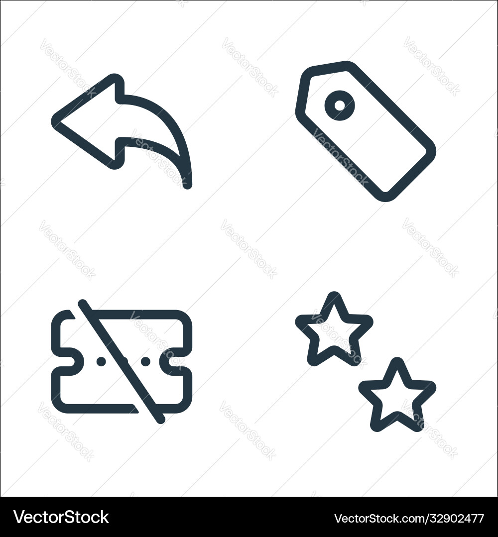 Marketplace line icons linear set quality Marketplace line icons linear set quality vector image