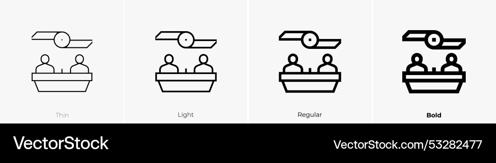 Quiz icon thin light regular and bold style Quiz icon thin light regular and bold style vector image