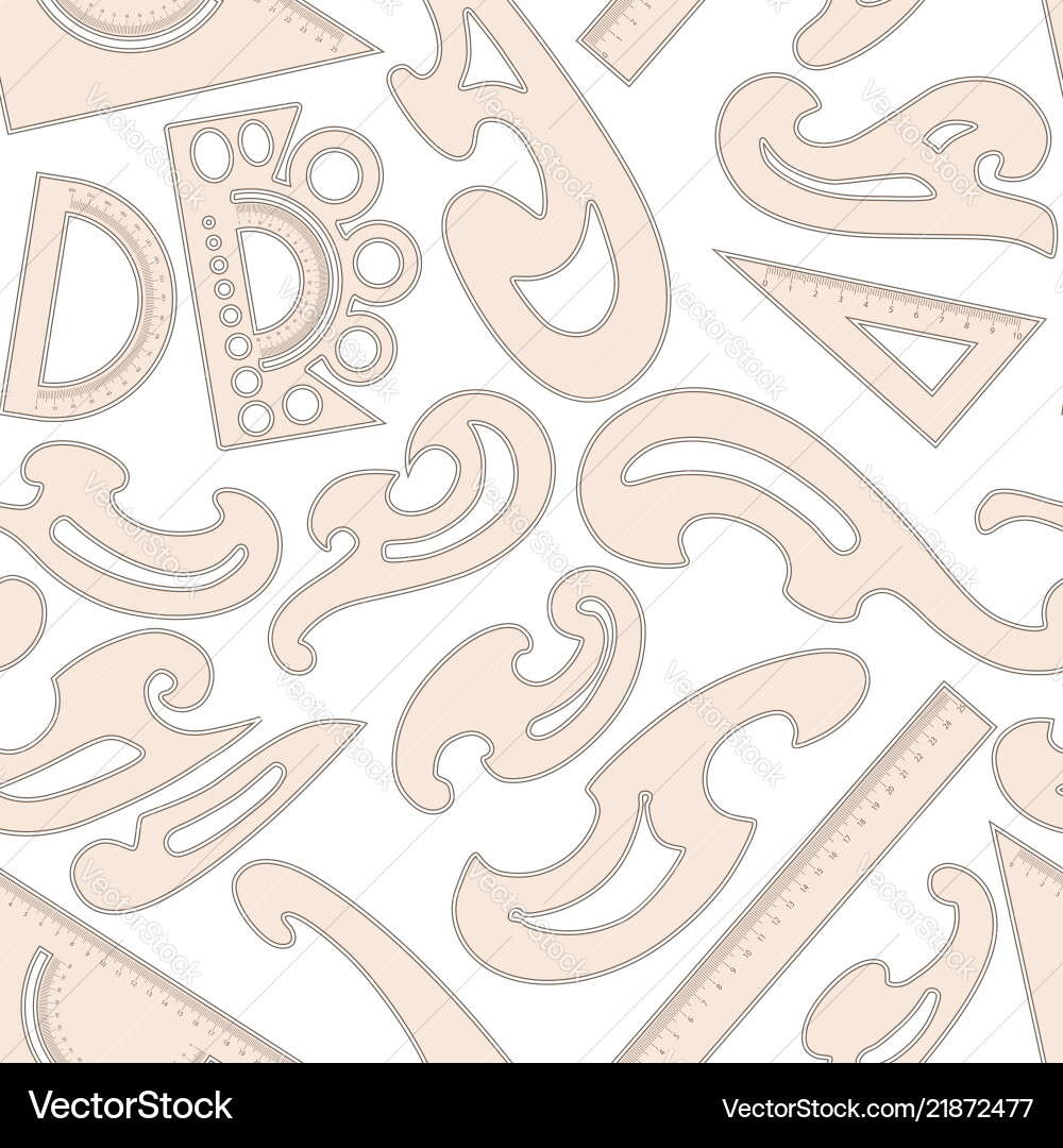 Ruler Pattern Seamless Background vector image