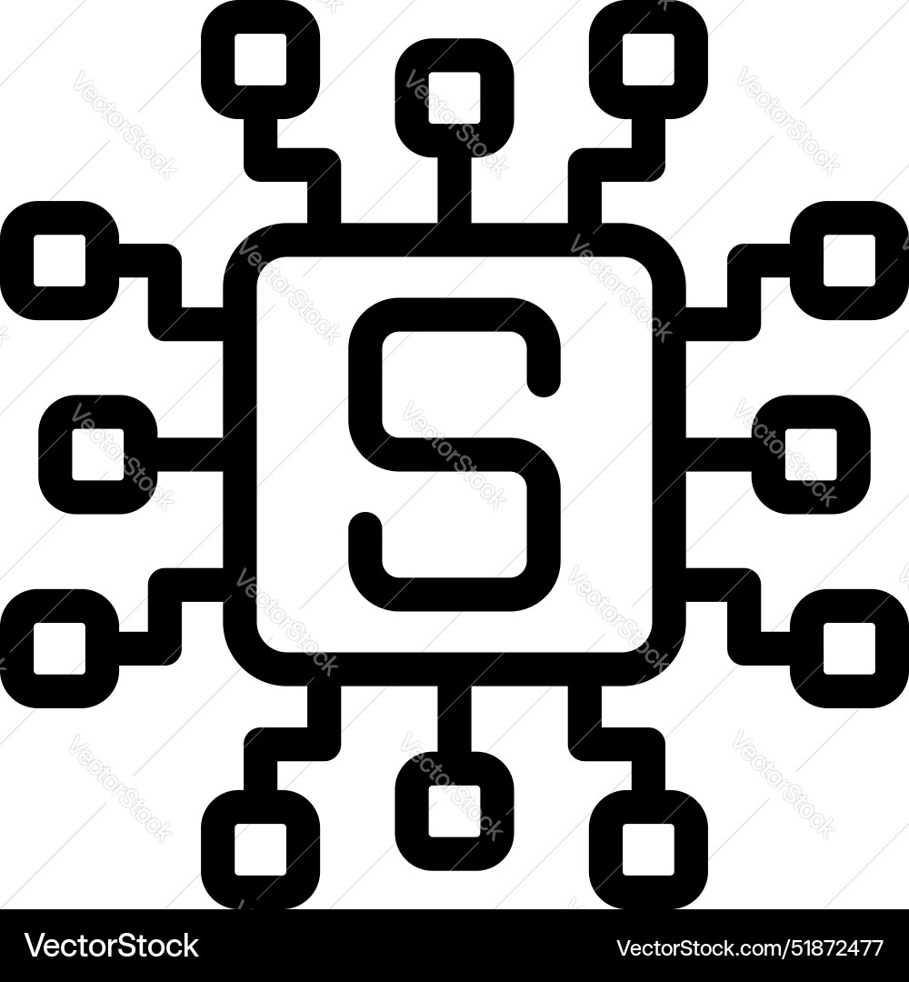 Smart contract platform providing secure Vector Image