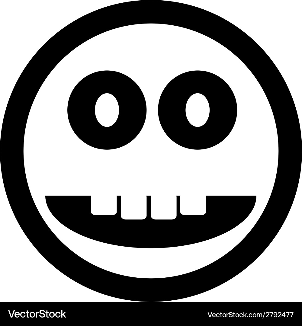 Smile face circle button vector image
