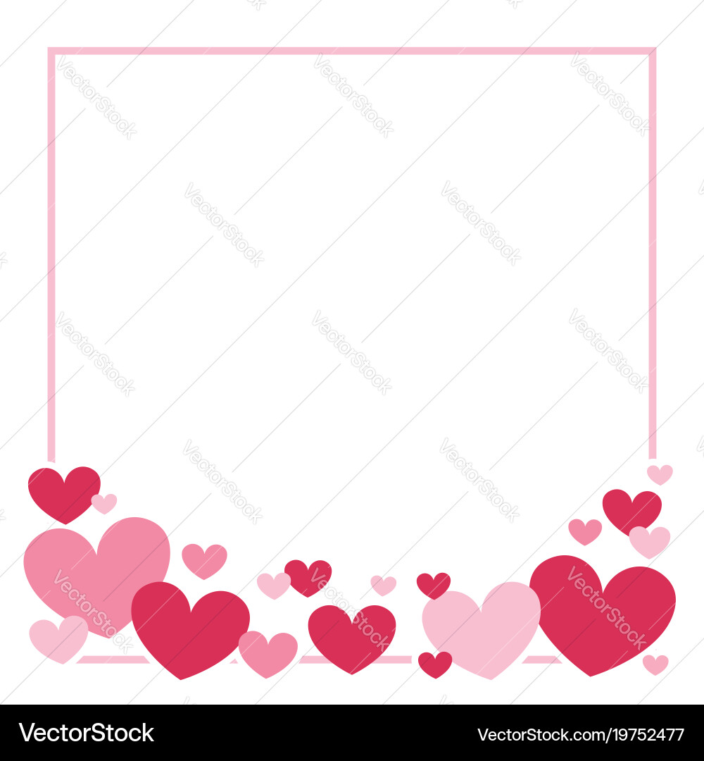 Valentine's Day Heart Border – Royalty-Free Vector | VectorStock, image size:1000x1080