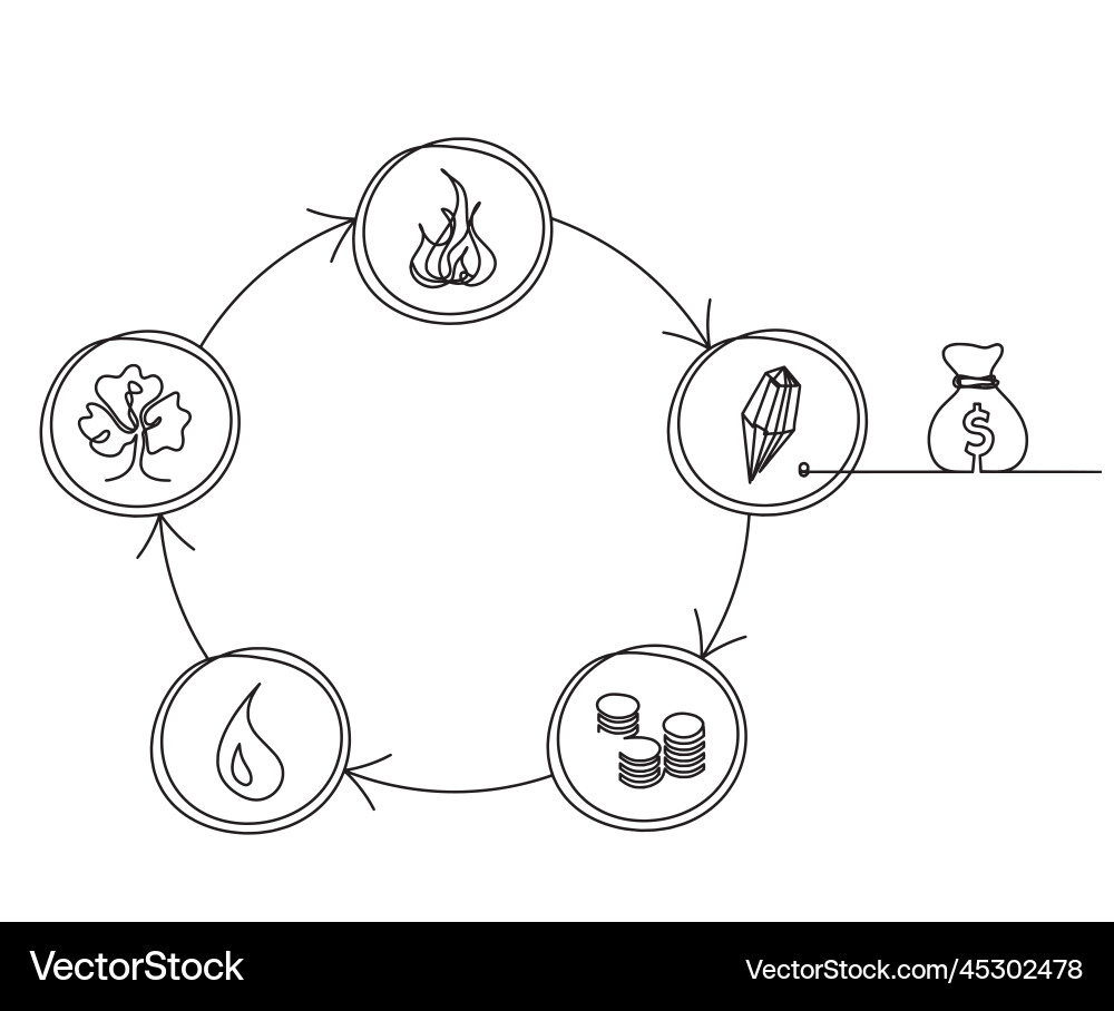 Abstract color circle of universe creation vector image
