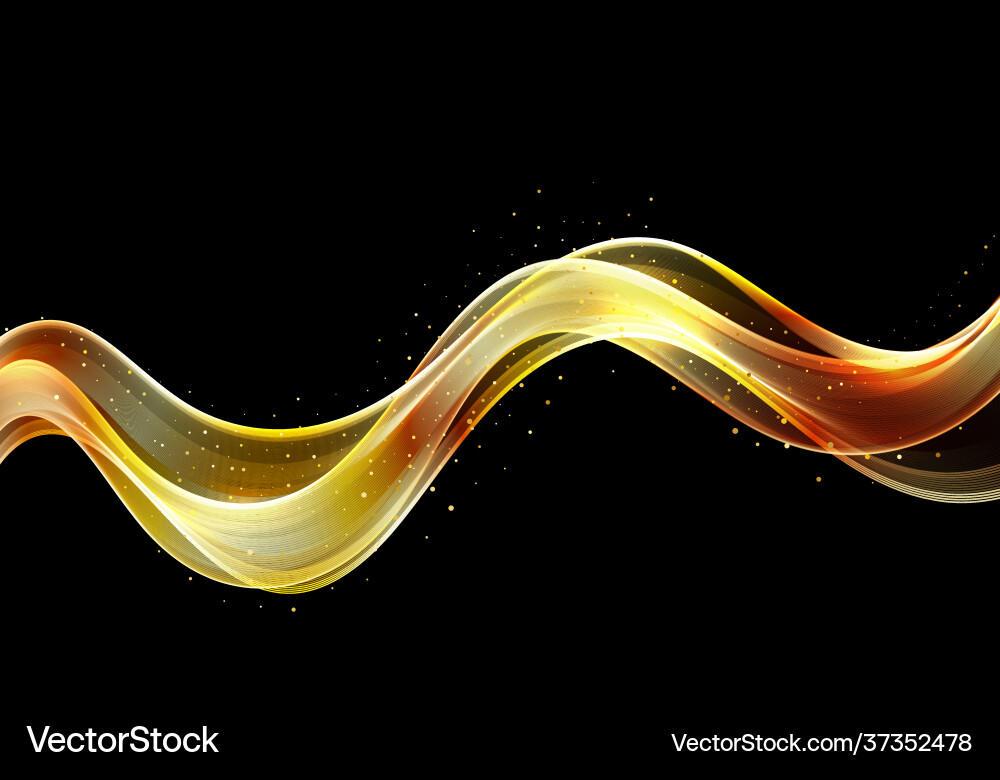 Abstract shiny color gold wave design element Abstract shiny color gold wave design element vector image