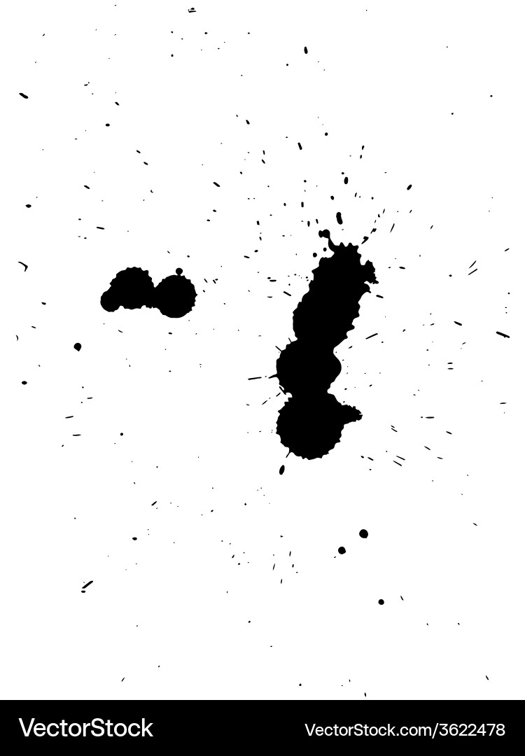 Black blobs with small and large drops vector image