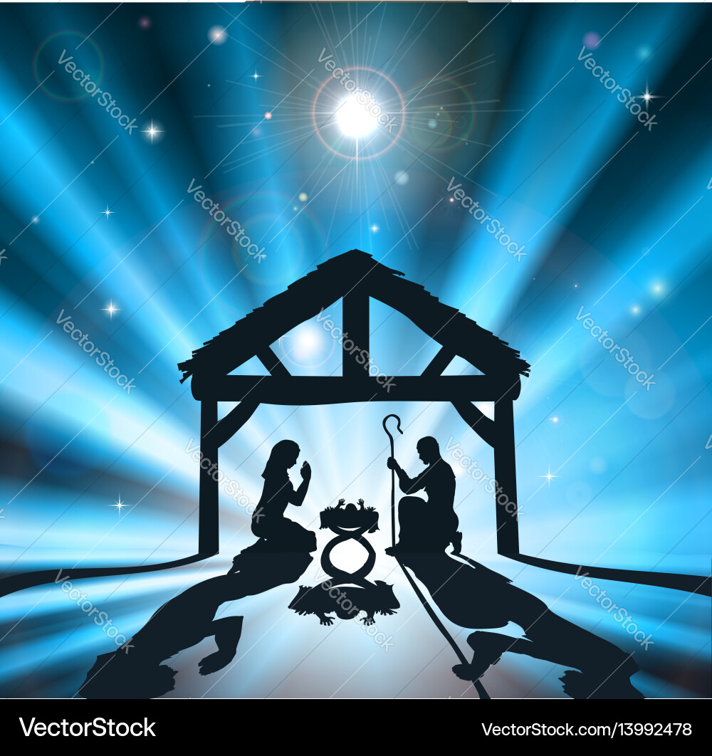 Christmas nativity Royalty Free Vector Image - VectorStock