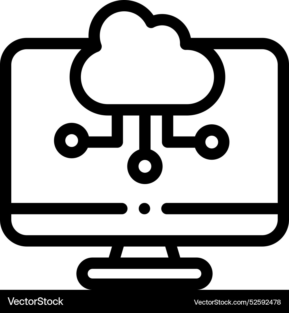 Computing icon thin linear style design isolated Vector Image