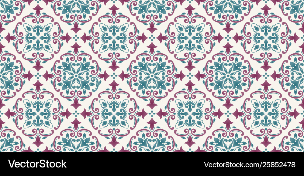 Damask seamless pattern background elegant Damask seamless pattern background elegant vector image