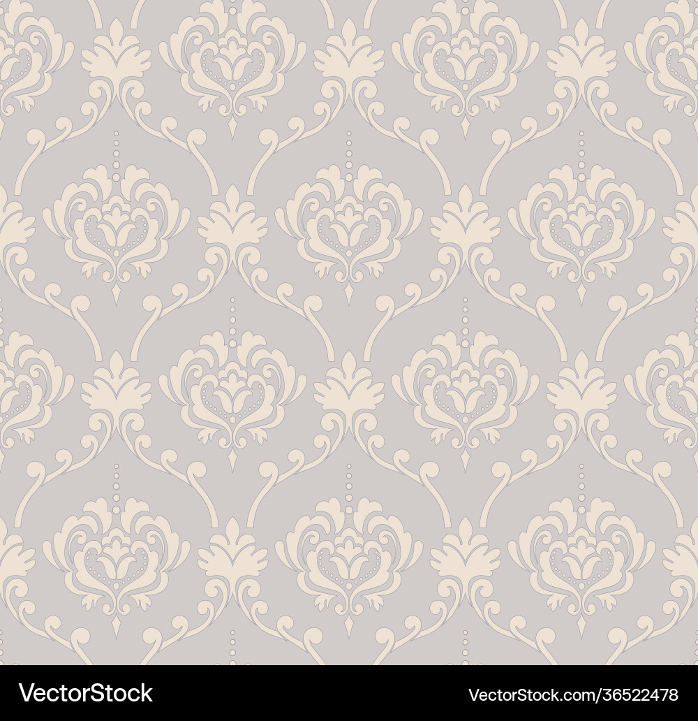 Damask seamless pattern element classical Damask seamless pattern element classical vector image