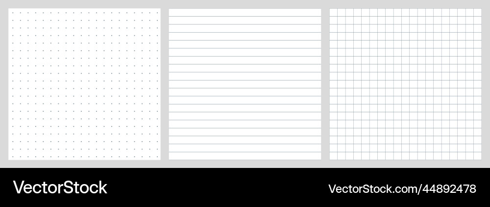 Dotted grid and squared notebook seamless pattern Dotted grid and squared notebook seamless pattern vector image