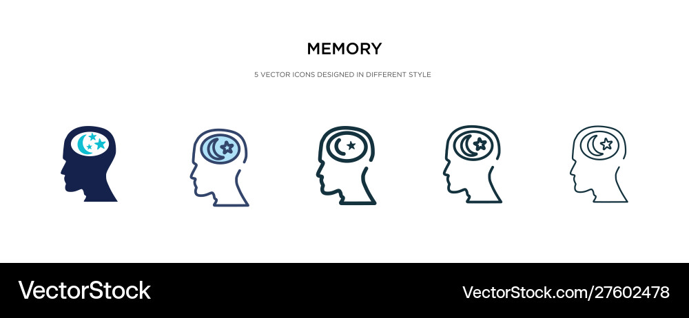 Memory icon in different style two colored Memory icon in different style two colored vector image