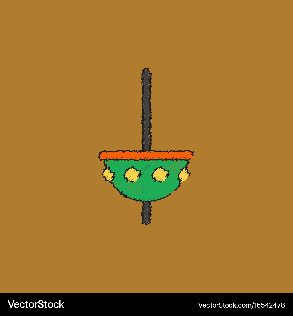 Merry-go-round icon in hatching style Vector Image