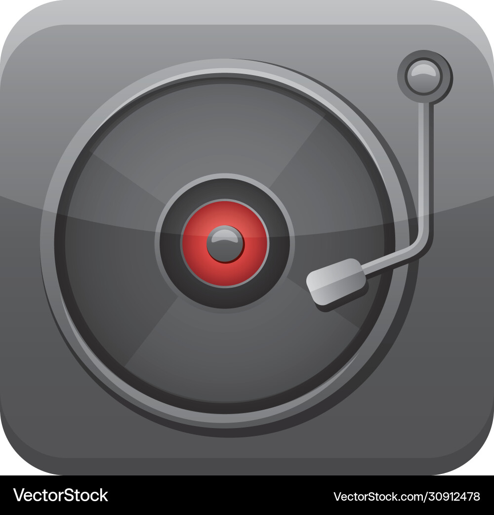 Music player app button menu isolated icon Music player app button menu isolated icon vector image