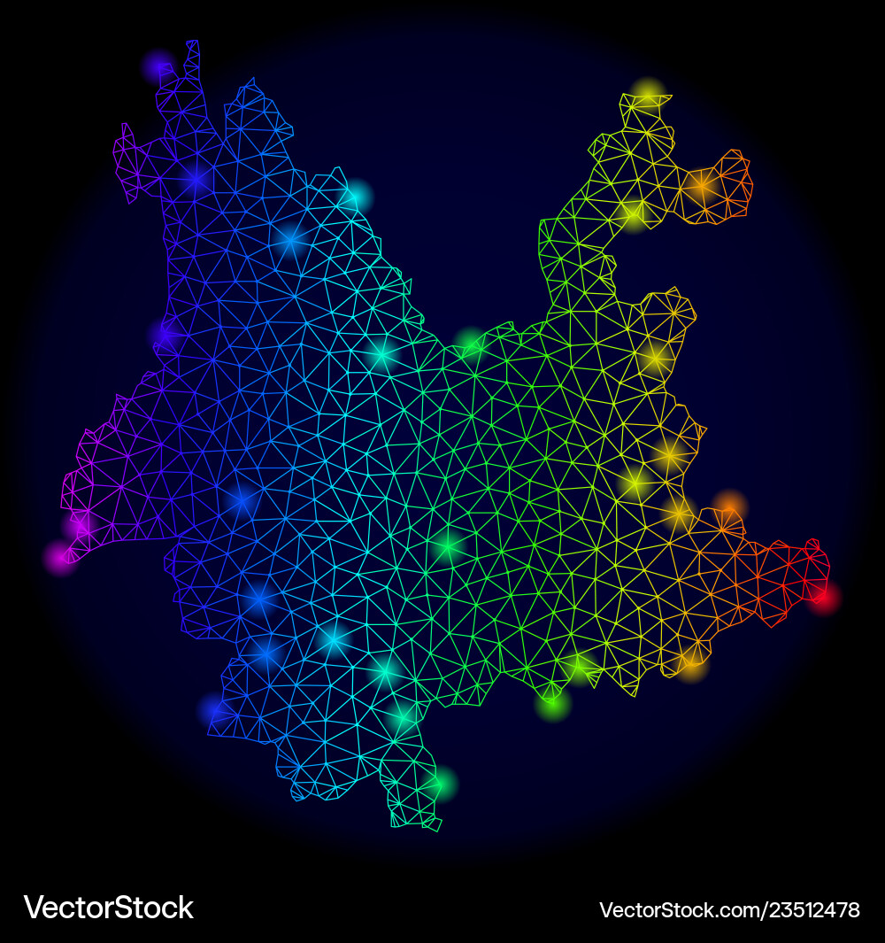 Polygonal 2d helle Maschenkarte von yunnan Provinz Polygonal 2d helle Maschenkarte von yunnan Provinz vektorbild
