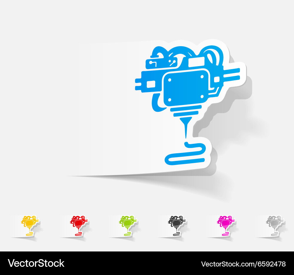 Realistic design element three d printer Vector Image