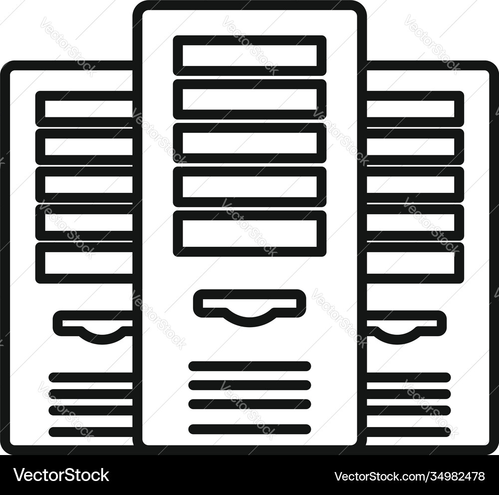 Server computers icon outline style Server computers icon outline style vector image