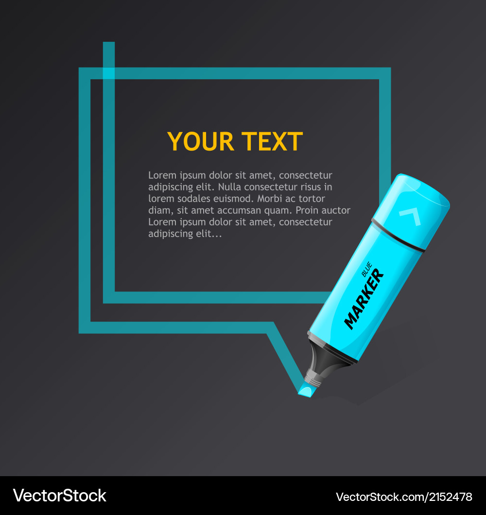 Text Boxes and Markers Vector Image
