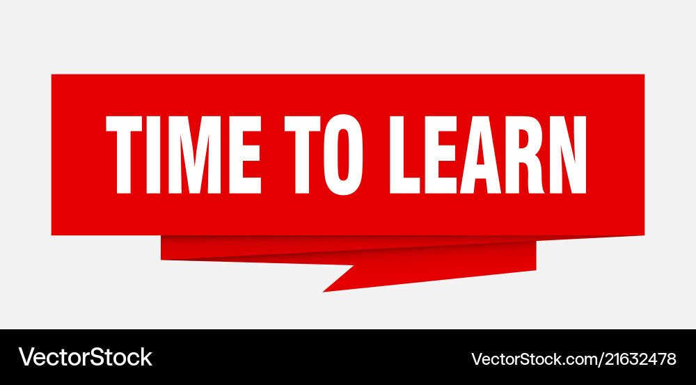Time to learn vector image