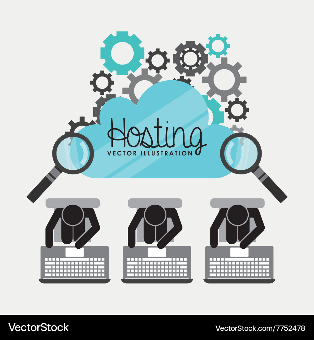 Web hosting design vector image