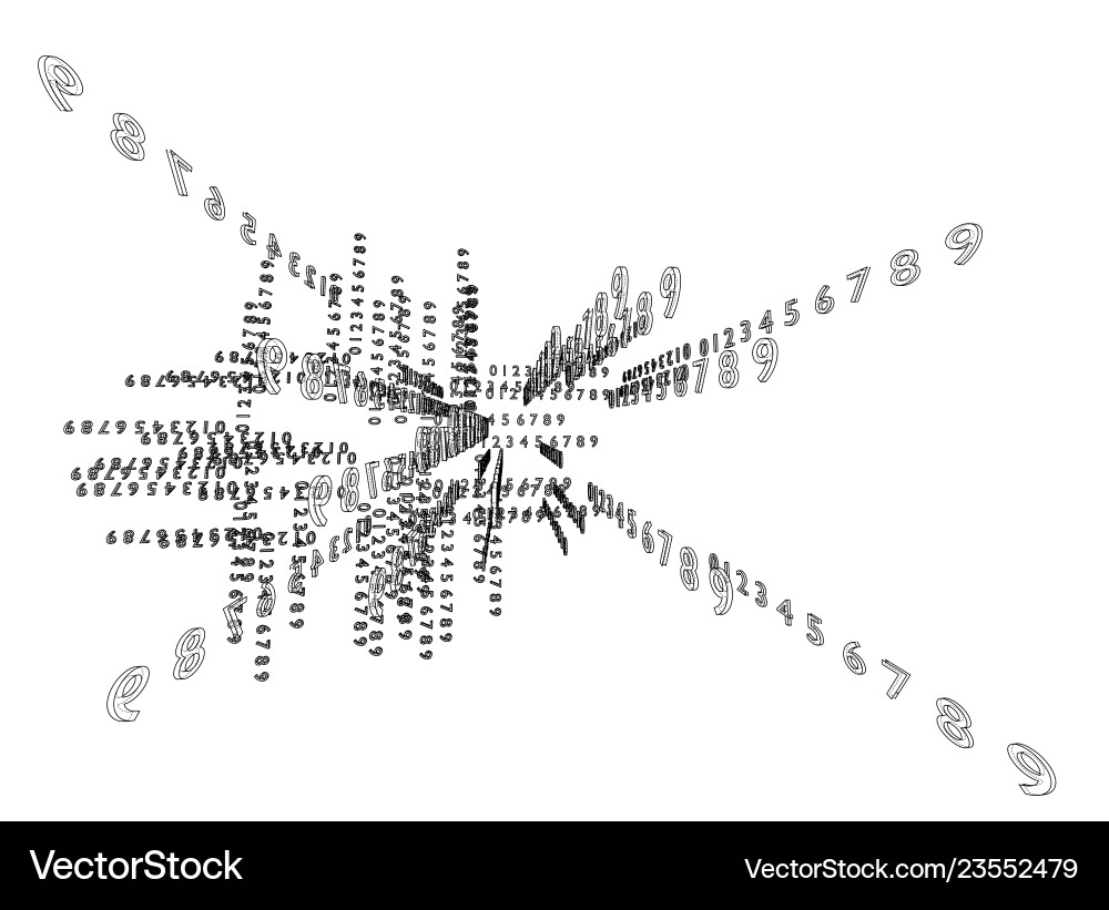 Abstract background consisting of numbers vector image