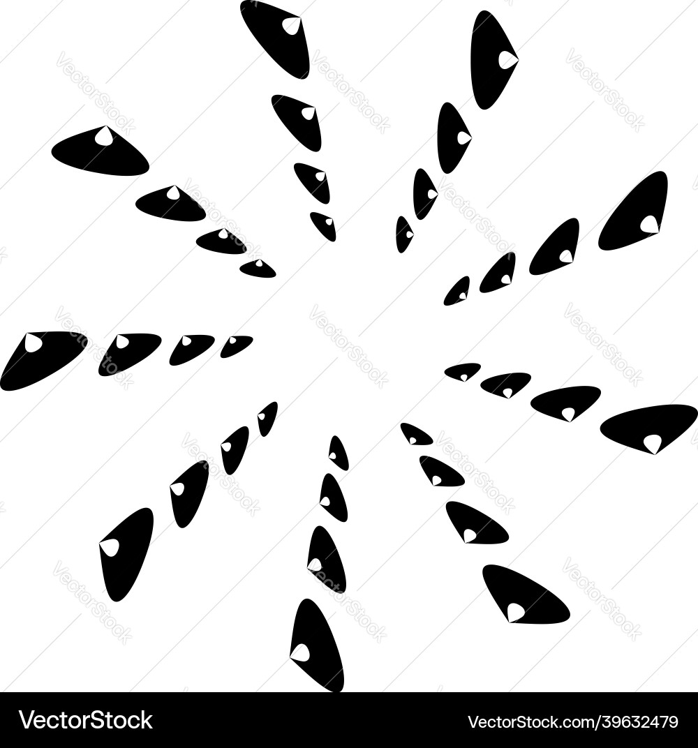 Abstract circular drawing amorphous nonfigurative Vector Image