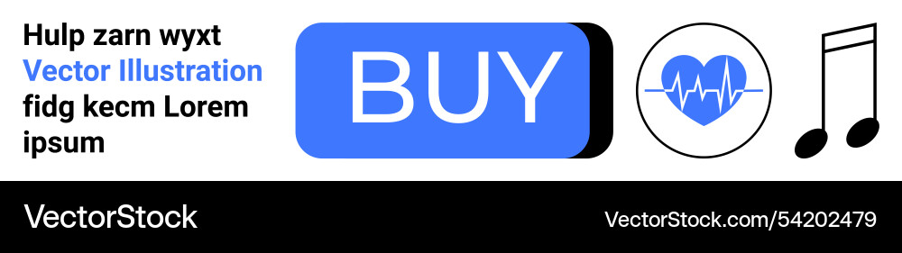 Call to action button with heart rate monitor Vector Image
