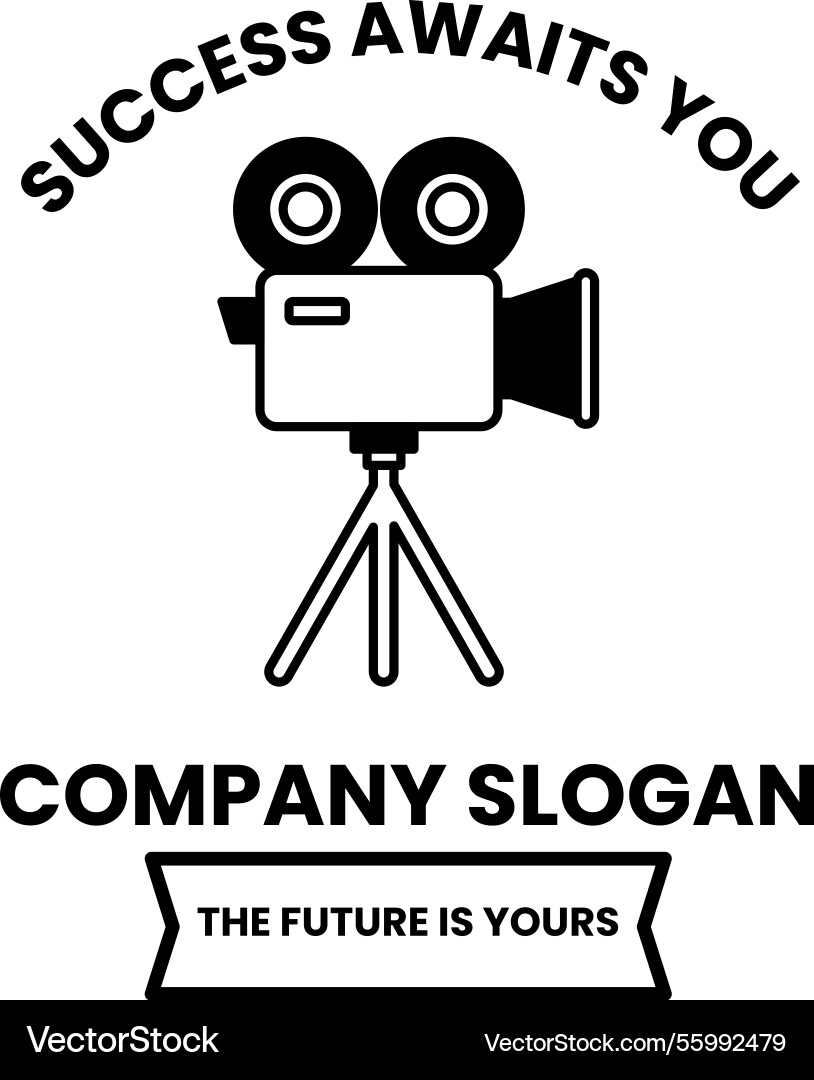 Camera with a tripod is on background Camera with a tripod is on background vector image