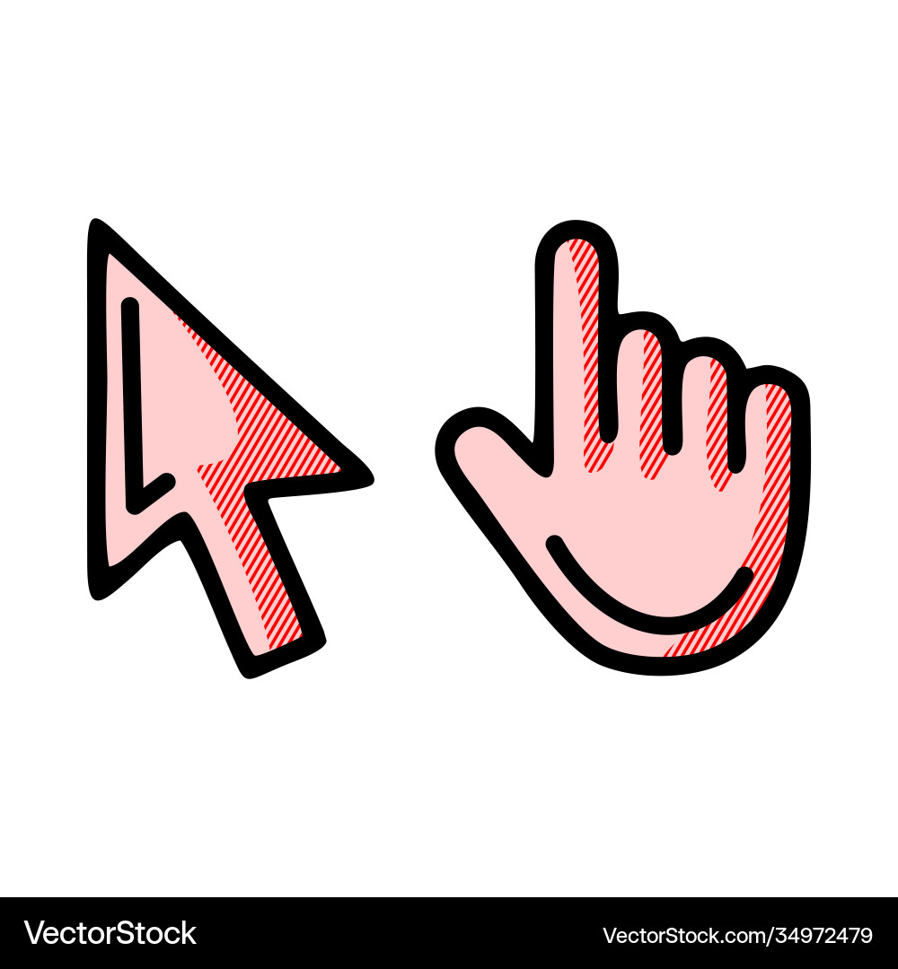 Computer Maus klicken Cursor graue Pfeilsymbole gesetzt Computer Maus klicken Cursor graue Pfeilsymbole gesetzt vektorbild