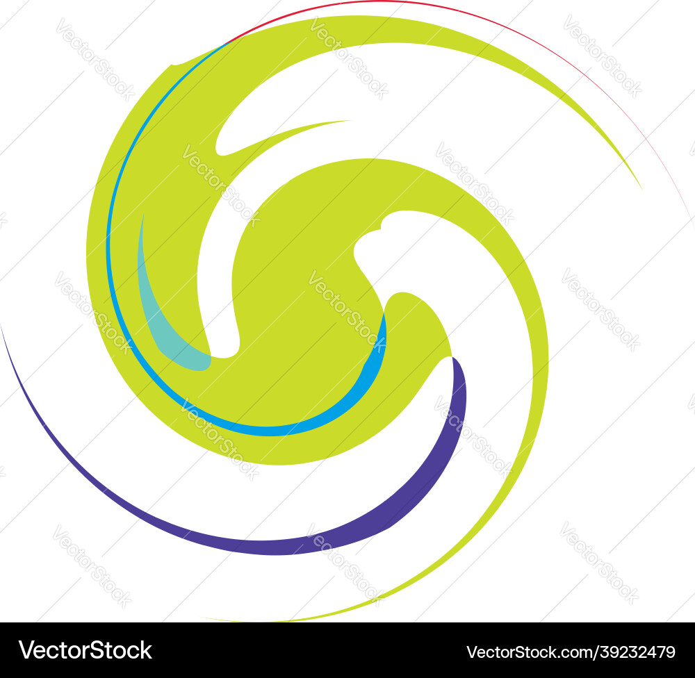 Curl spiral swirl volute helix circular twirl Vector Image