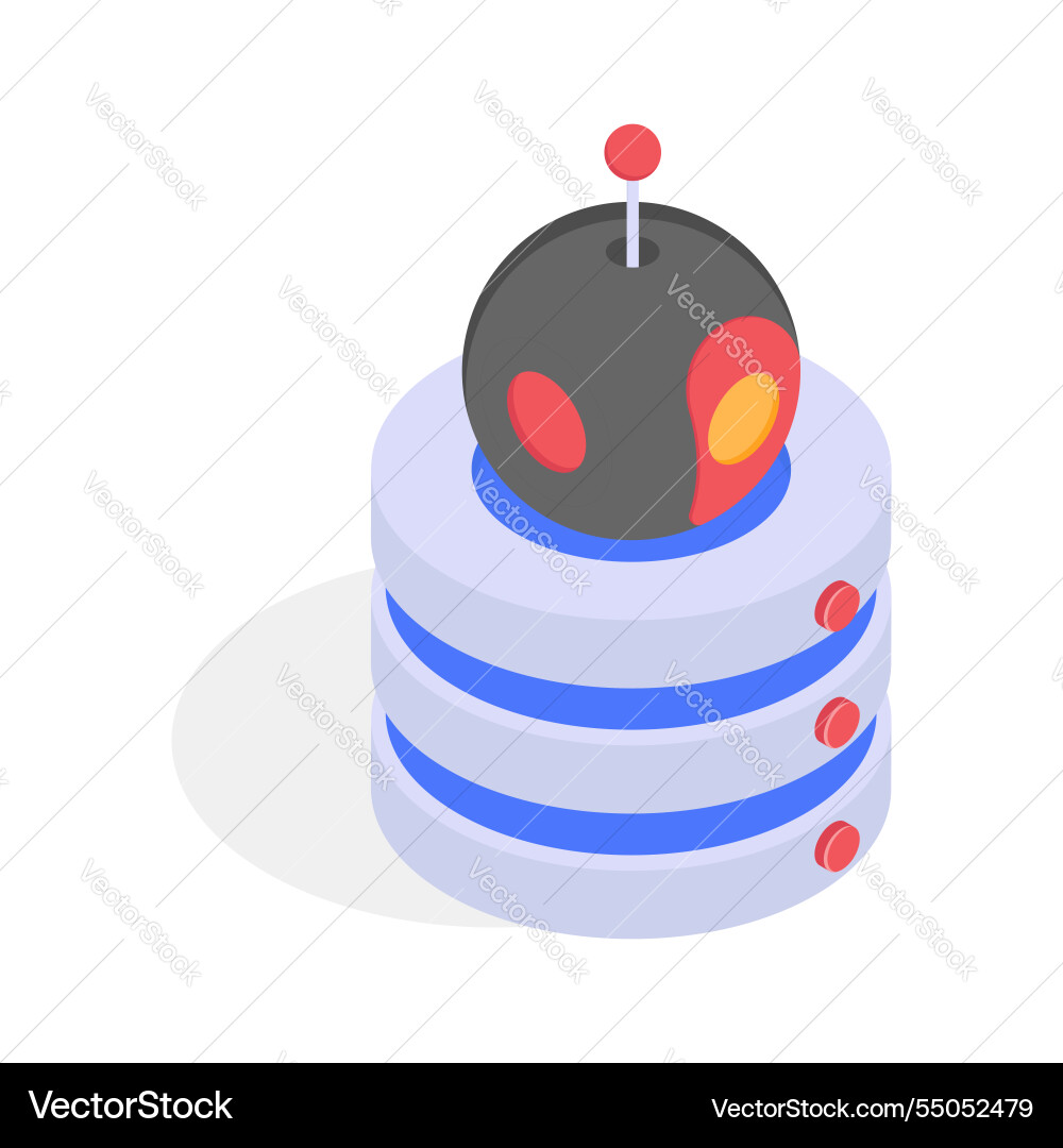 Database robot Vector Image
