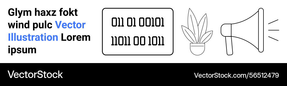 Digital communication concept with binary code Digital communication concept with binary code vector image