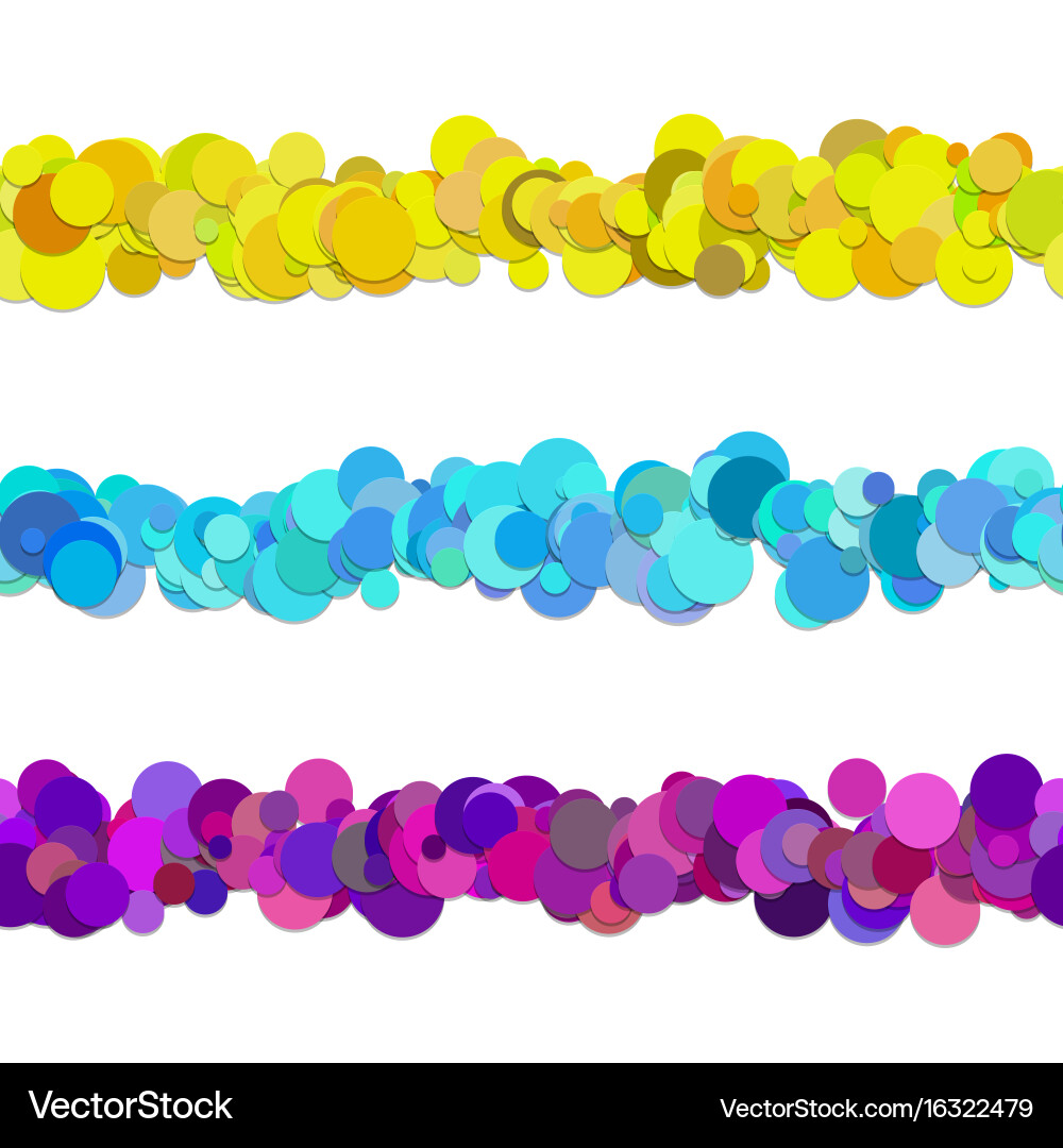 Dot pattern line separator design set from vector image