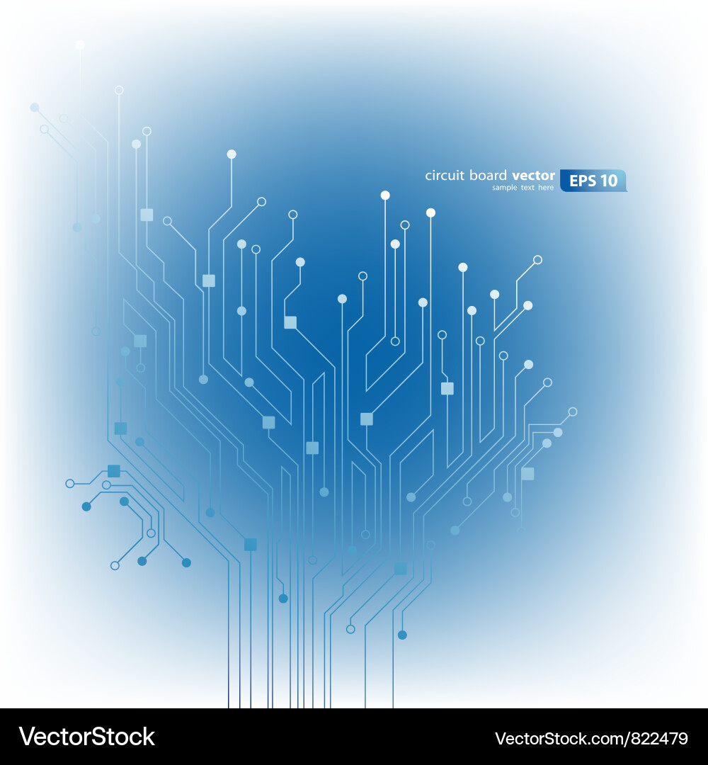 Electronic Circuit Board Pattern Vector Image