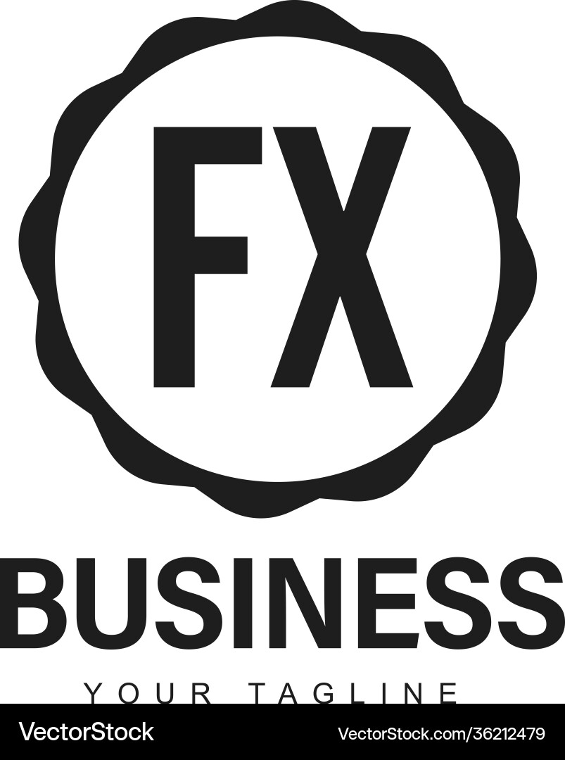 Fx initial a logo design with abstract style Fx initial a logo design with abstract style vector image