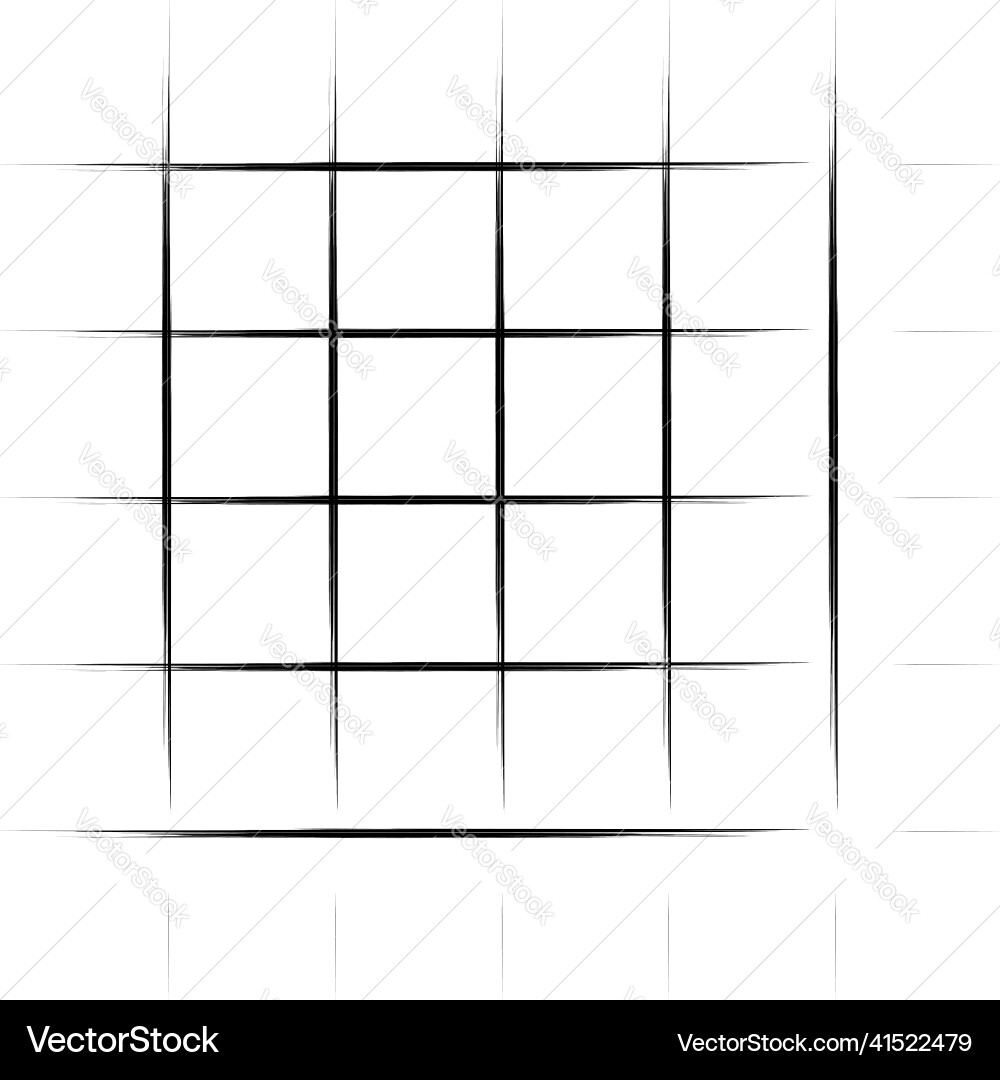 Grid mesh graticule with grungy irregular lines Grid mesh graticule with grungy irregular lines vector image