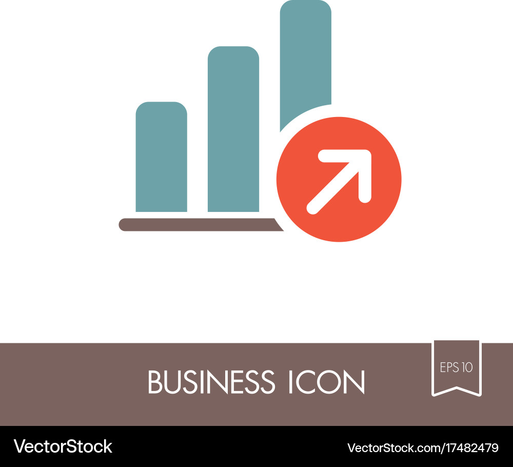 Growth Chart Icon - Finance Graph Vector Image