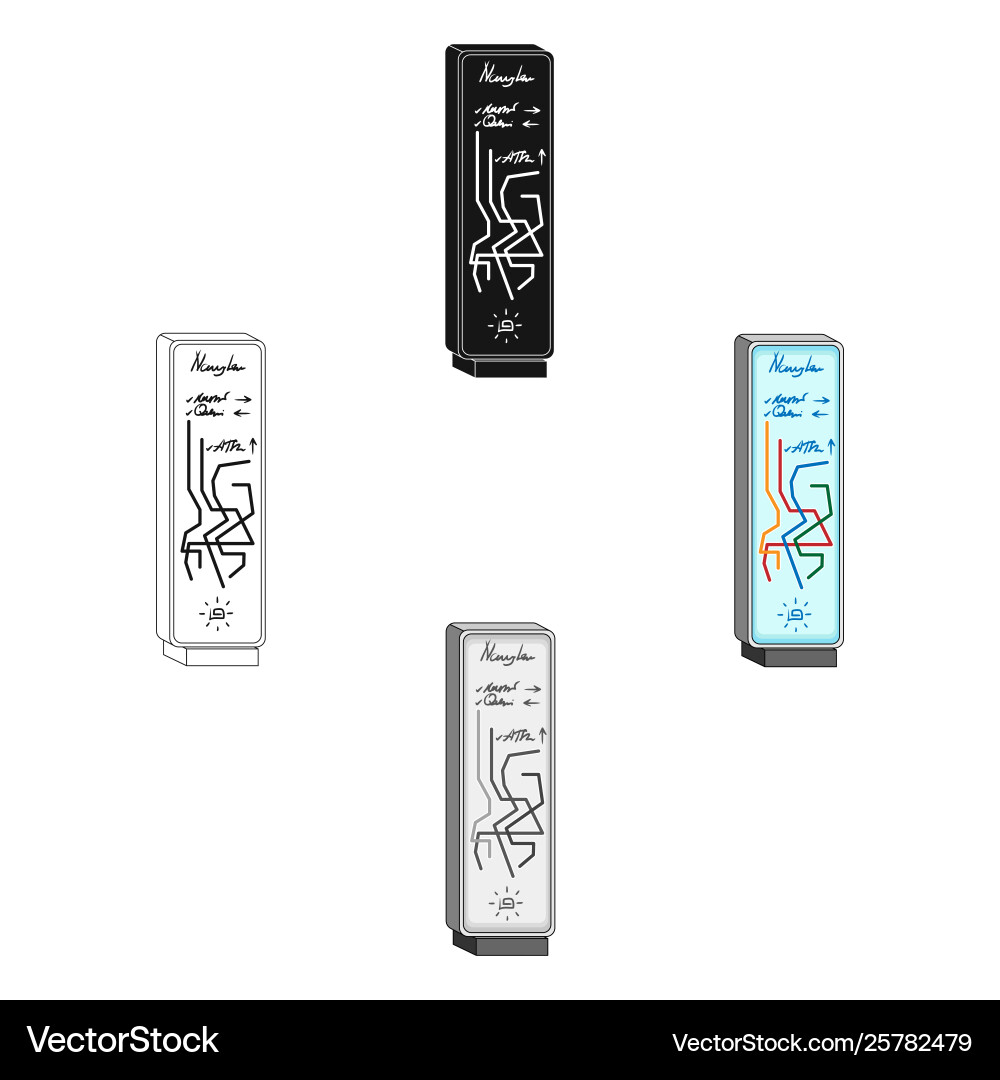 Guide single icon in cartoonblack styleguide Vector Image